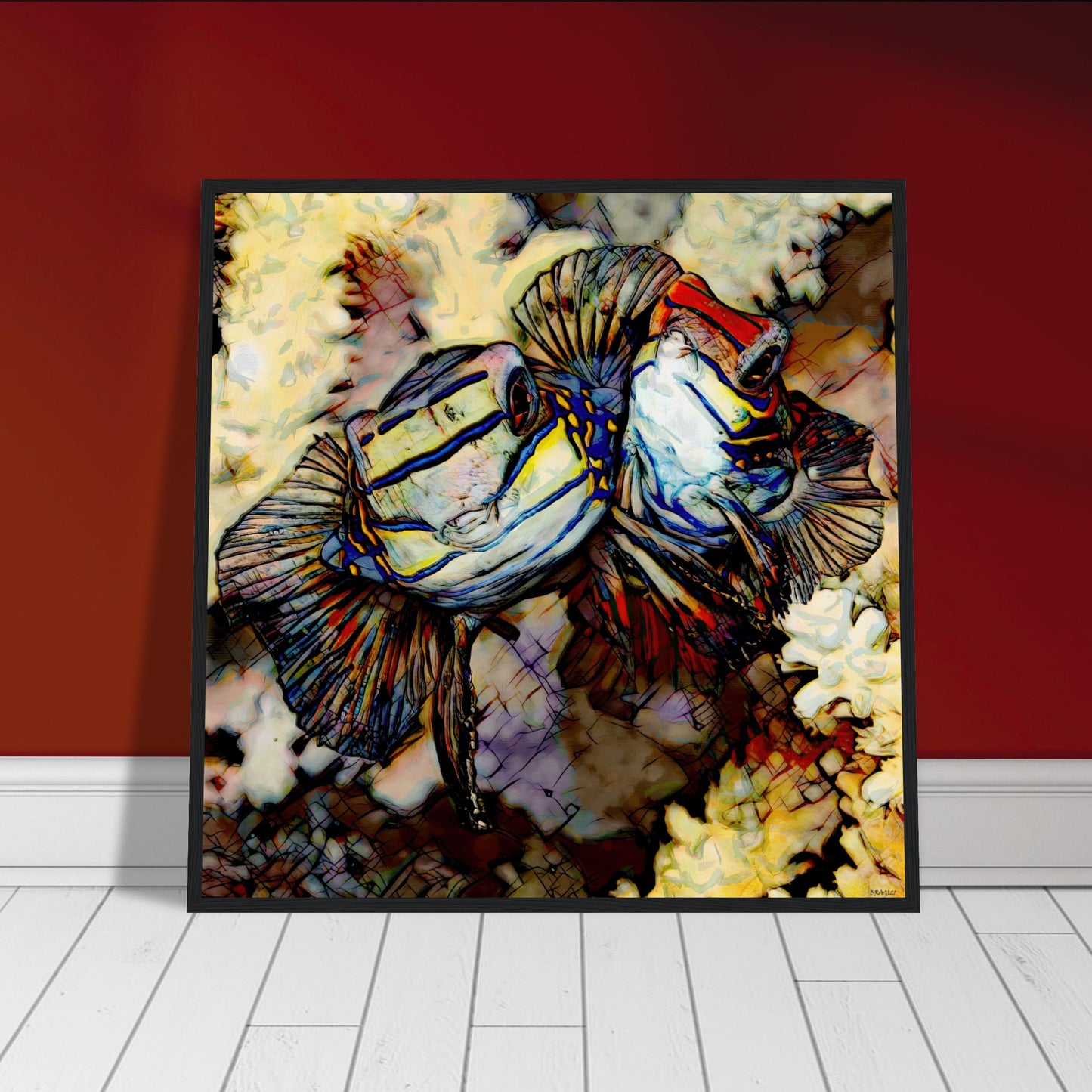 Mandarins, Museum-Quality Matte Paper Wooden Framed Poster