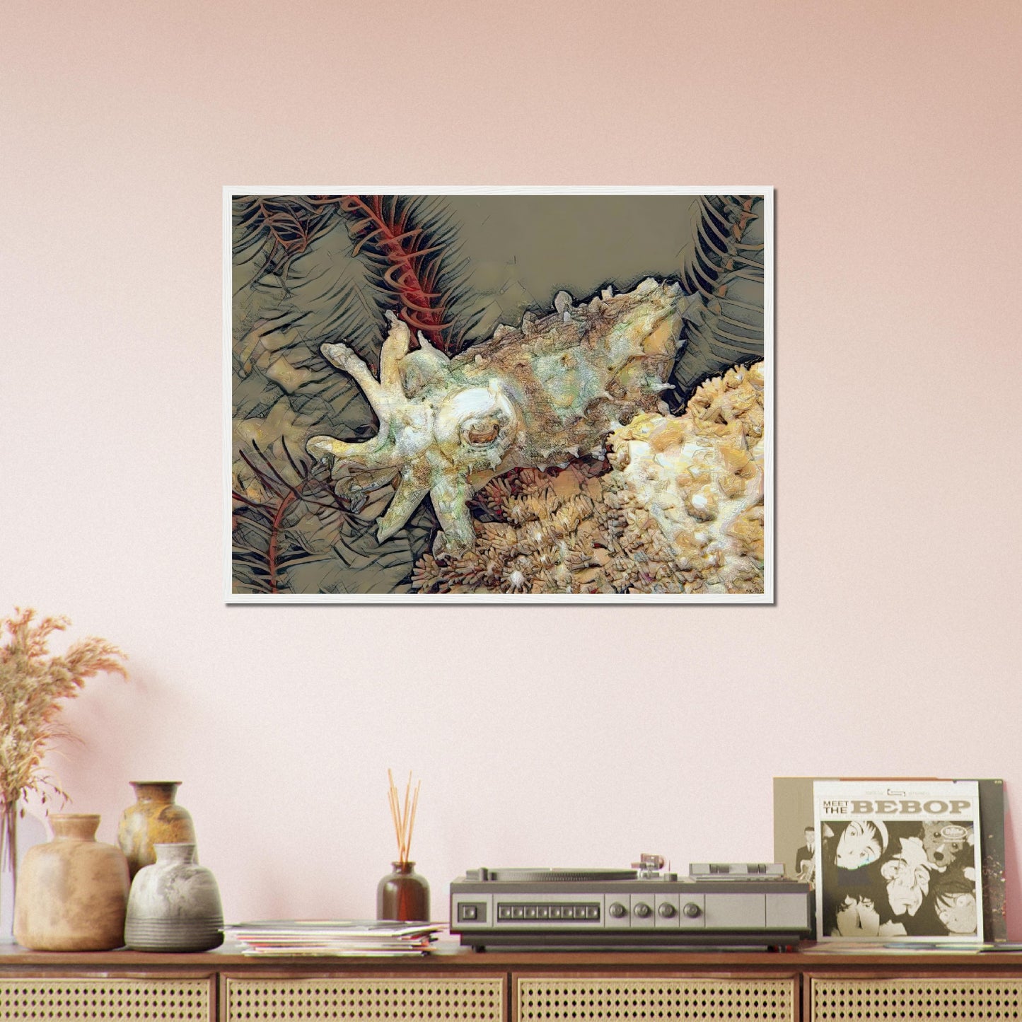 Squid, Museum-Quality Matte Paper Wooden Framed Poster