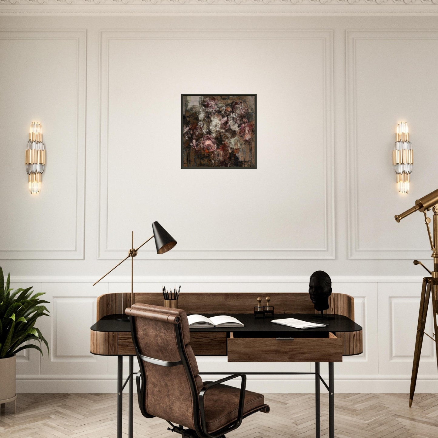 Flowers study 11, Museum-Quality Matte Paper Metal Framed Poster