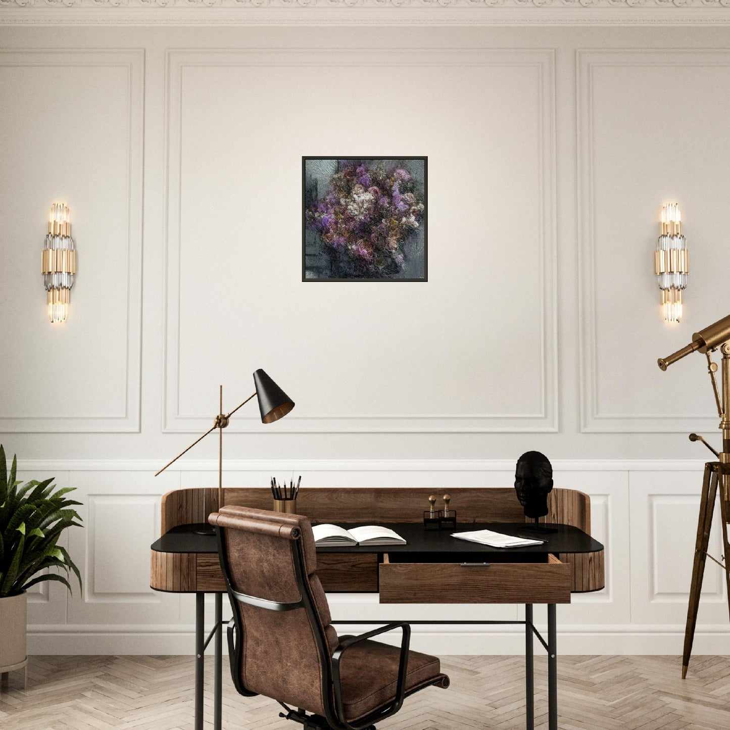 Flowers study 1, Museum-Quality Matte Paper Metal Framed Poster