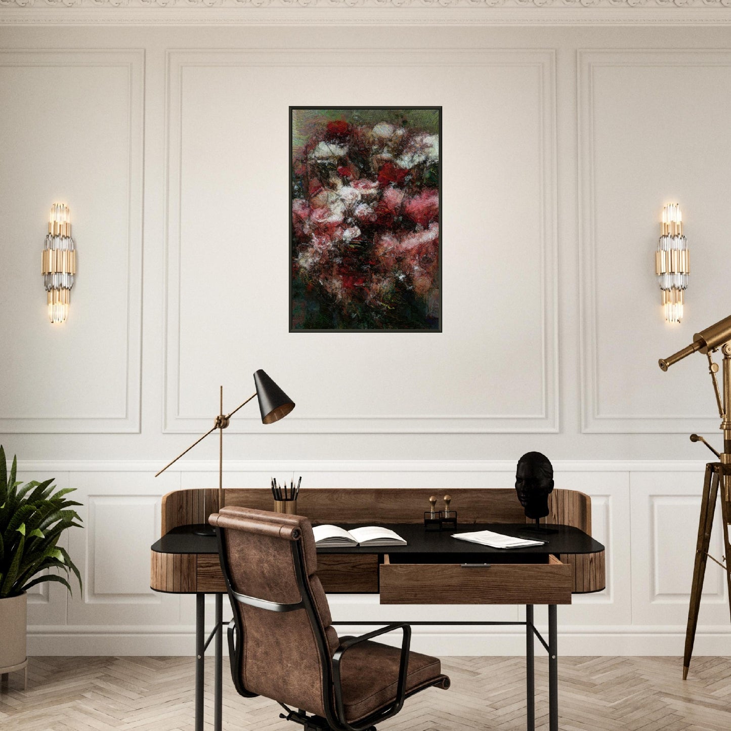 Flowers study 27, Museum-Quality Matte Paper Metal Framed Poster