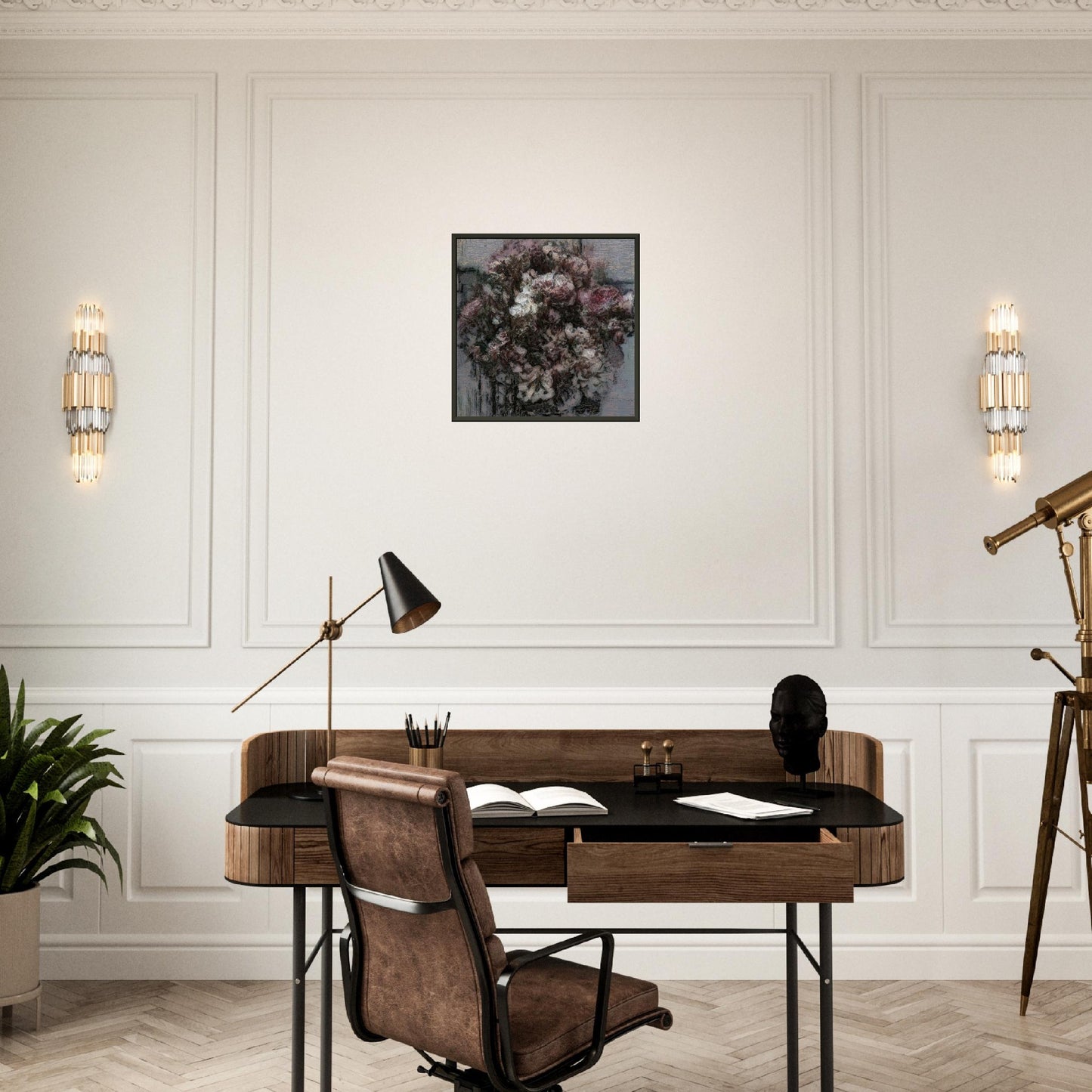 Flowers study 10, Museum-Quality Matte Paper Metal Framed Poster