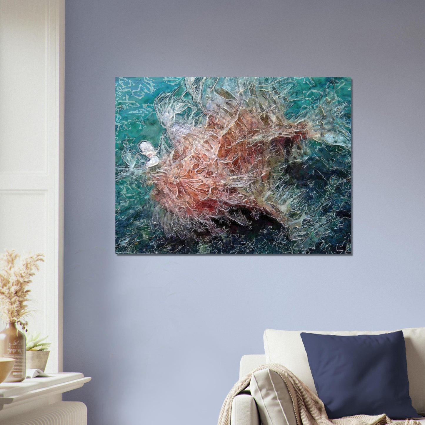 Hairy frogfish, Foam Landscape