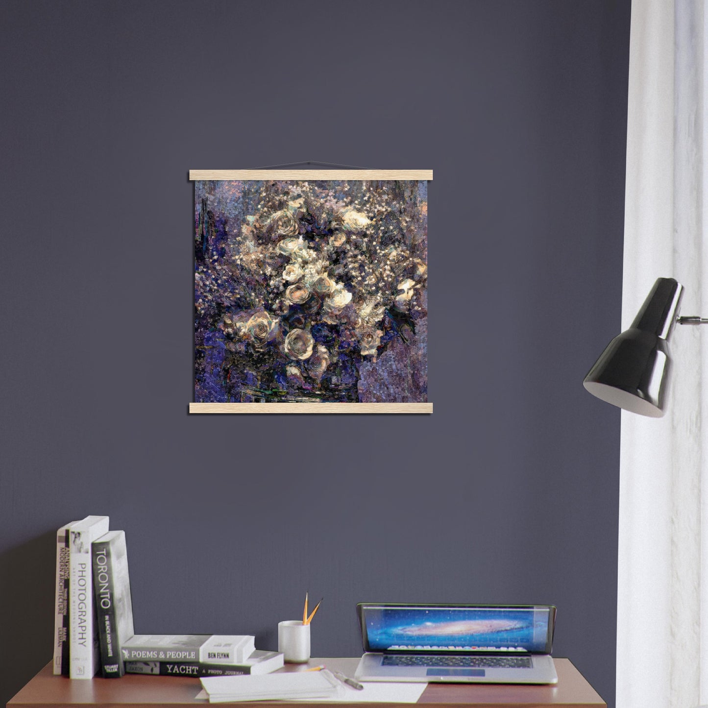 Flowers study 8, Museum-Quality Matte Paper Poster with Hanger