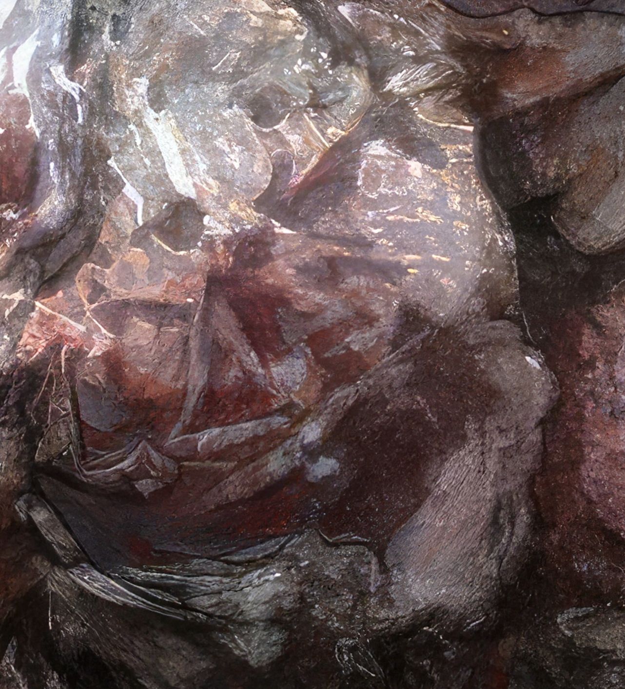 Flowers study 10, Metal 100 x 100 cm