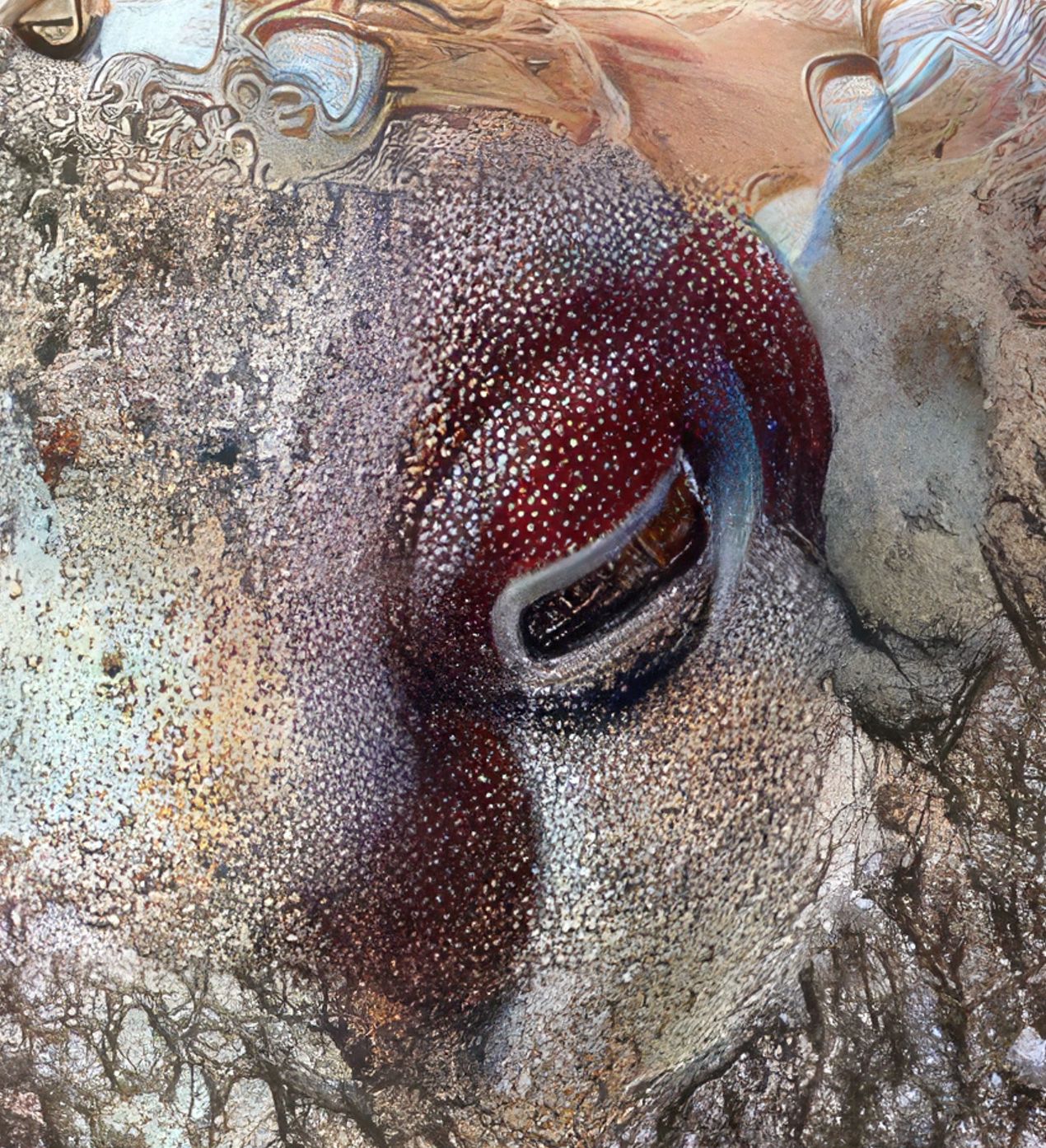 Octopussy, Acrylic Glass on Metal 40 x 30 cm