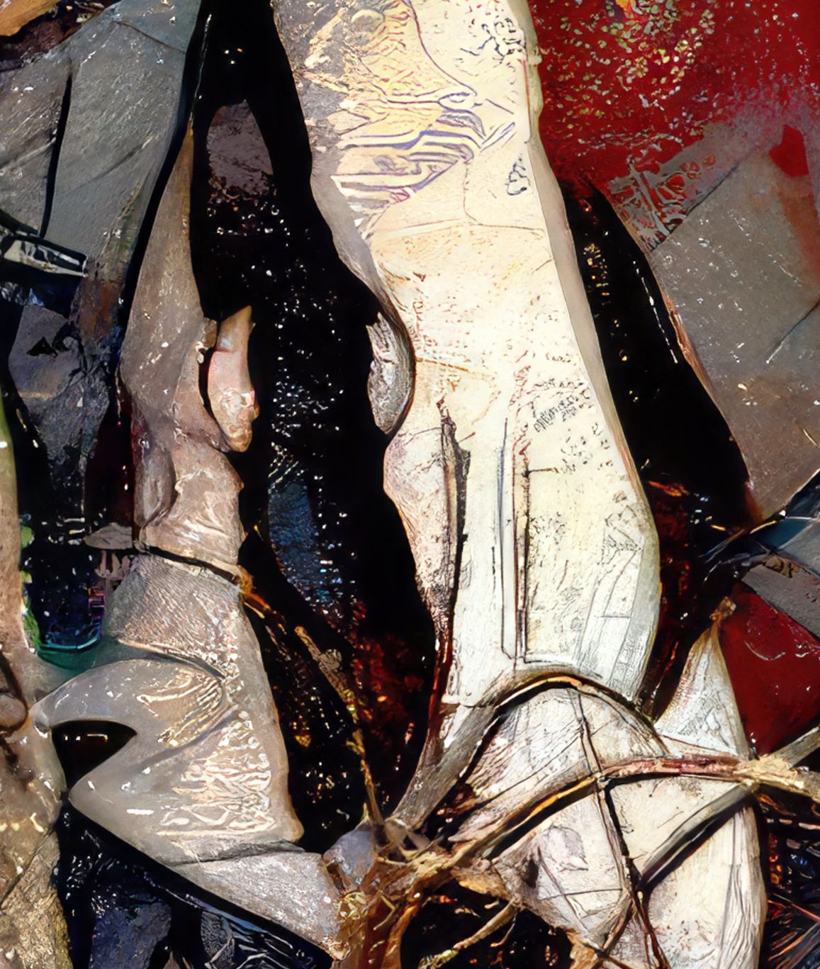 Batfish, Acrylic Glass on Metal 40 x 30 cm