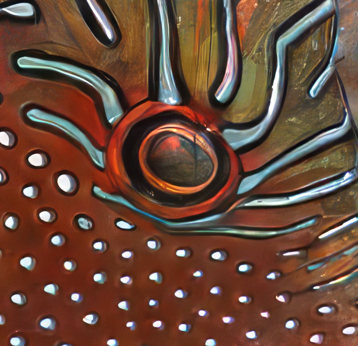 Papuan toby, Acrylic Glass on Metal 40 x 30 cm