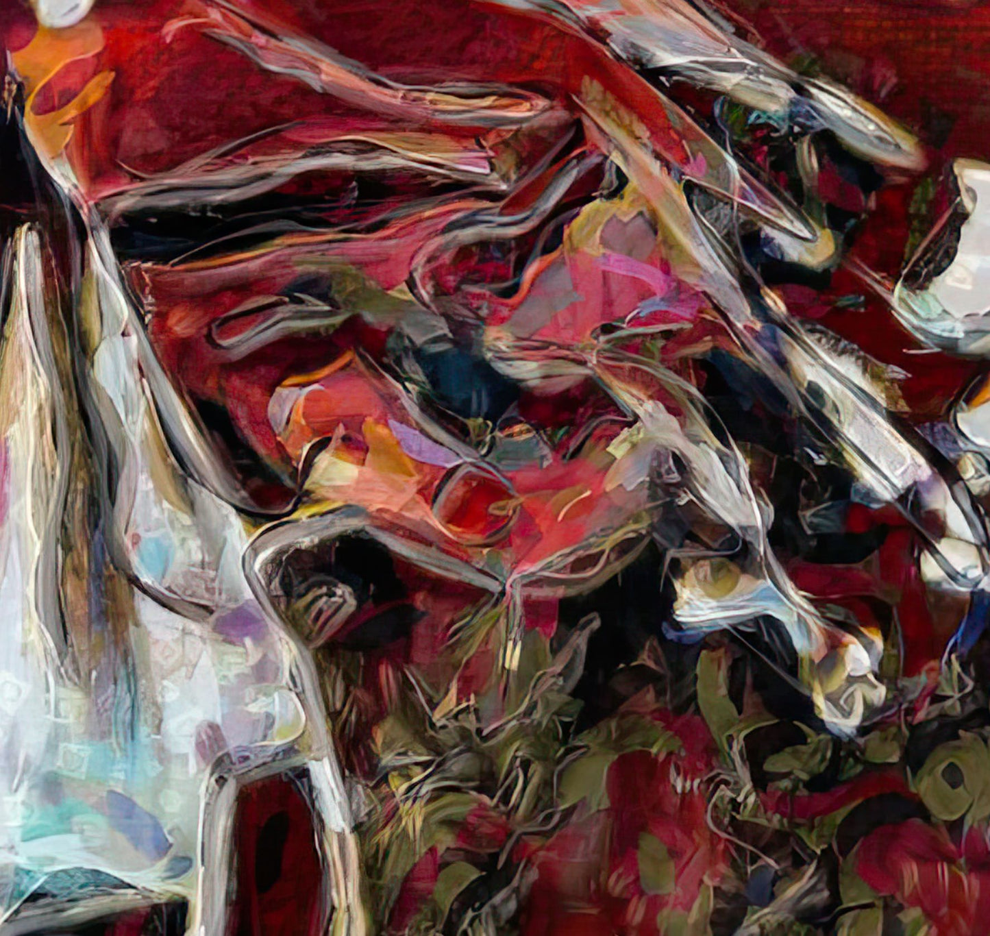 Red lion, Acrylic Glass on Metal