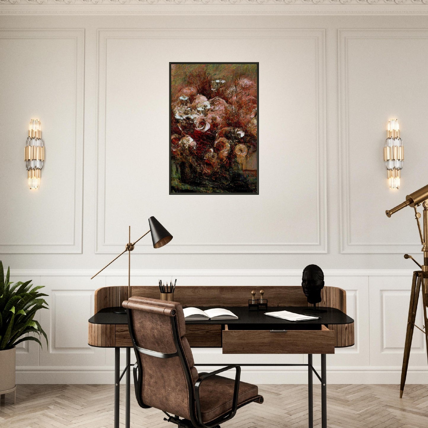 Flowers study 29, Museum-Quality Matte Paper Metal Framed Poster