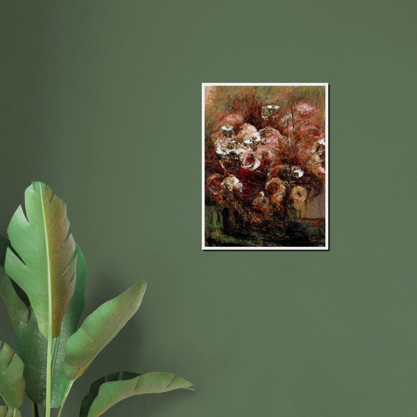 Flowers study 29, Museum-Quality Matte Paper Wooden Framed Poster