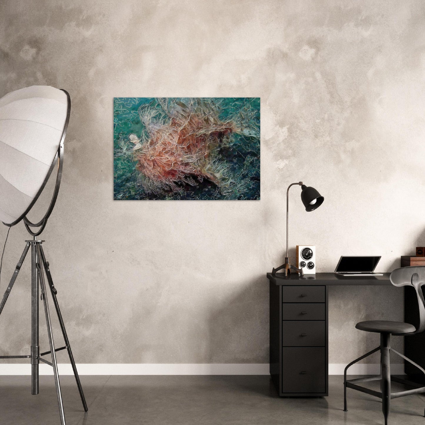 Hairy frogfish, Wood Prints