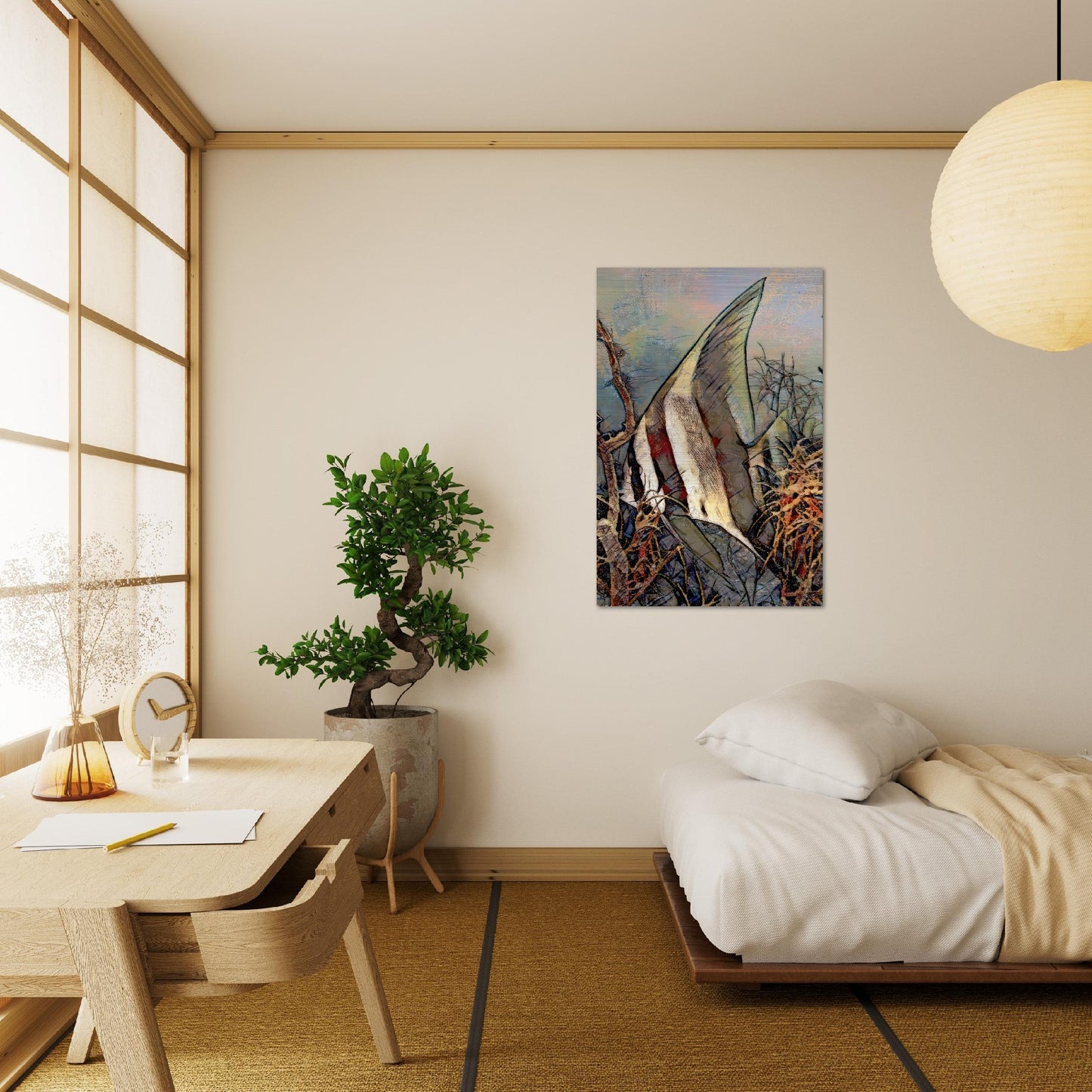 Batfish, Brushed Aluminum Print