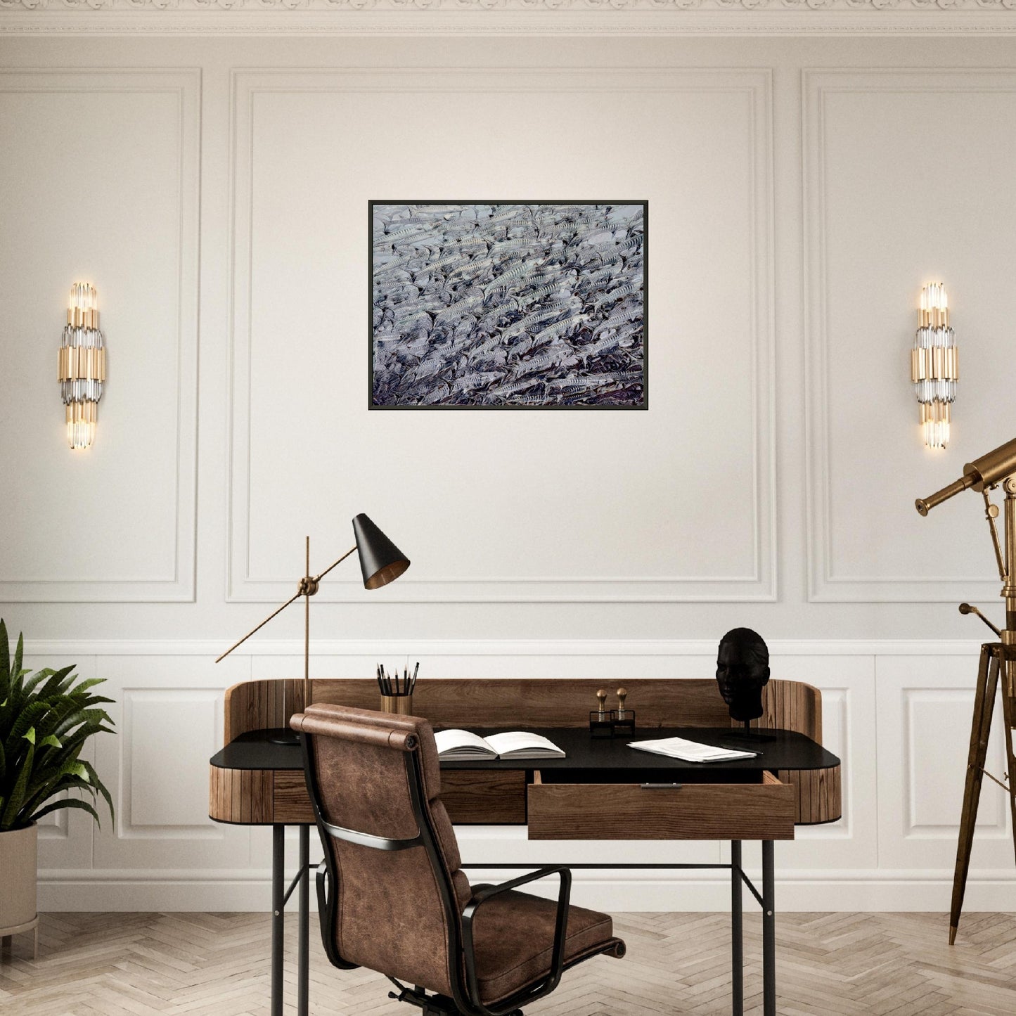 Barracudas, Museum-Quality Matte Paper Metal Framed Poster