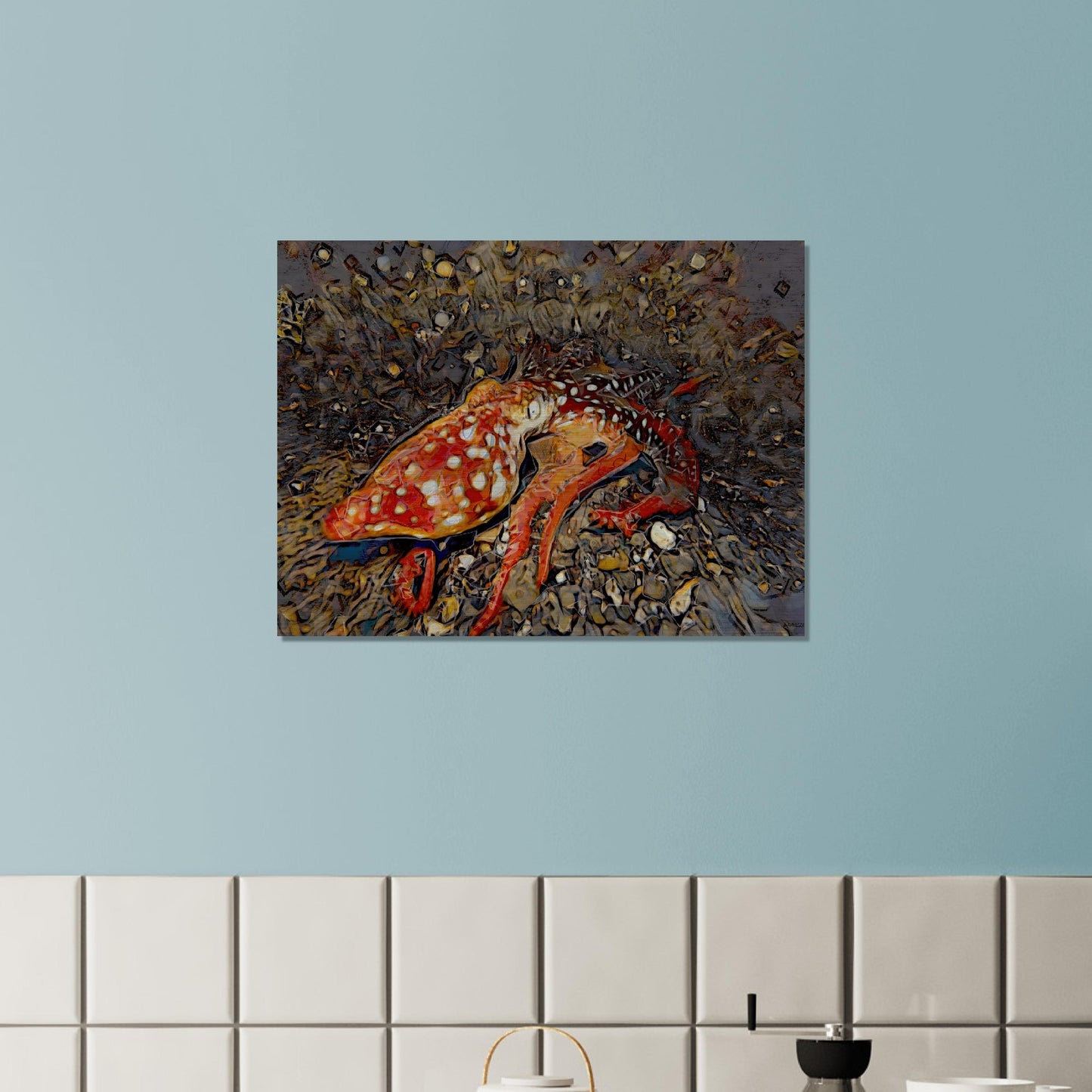 Octopus, Brushed Aluminum Print