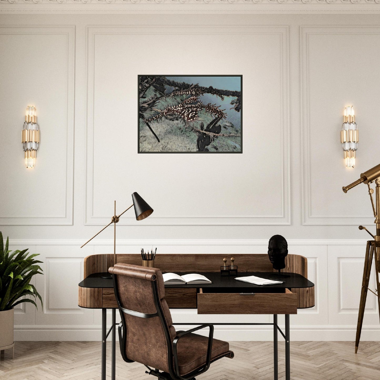 Ghost pipefish, Museum-Quality Matte Paper Metal Framed Poster