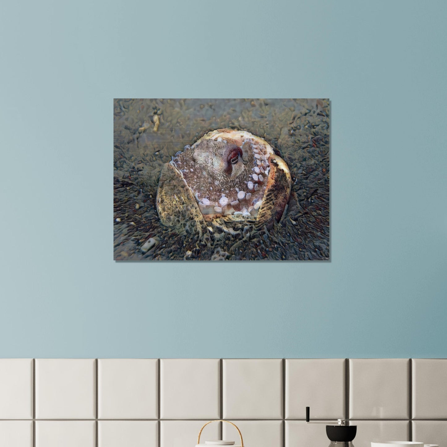 Octopussy, Brushed Aluminum Print