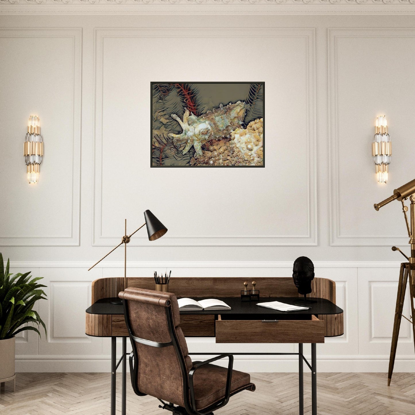 Squid, Museum-Quality Matte Paper Metal Framed Poster