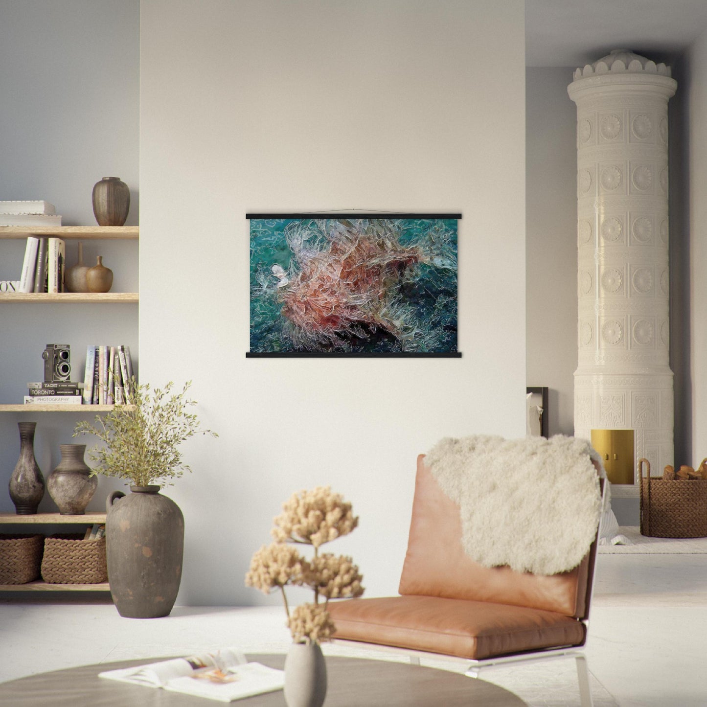 Hairy frogfish, Museum-Quality Matte Paper Poster with Hanger