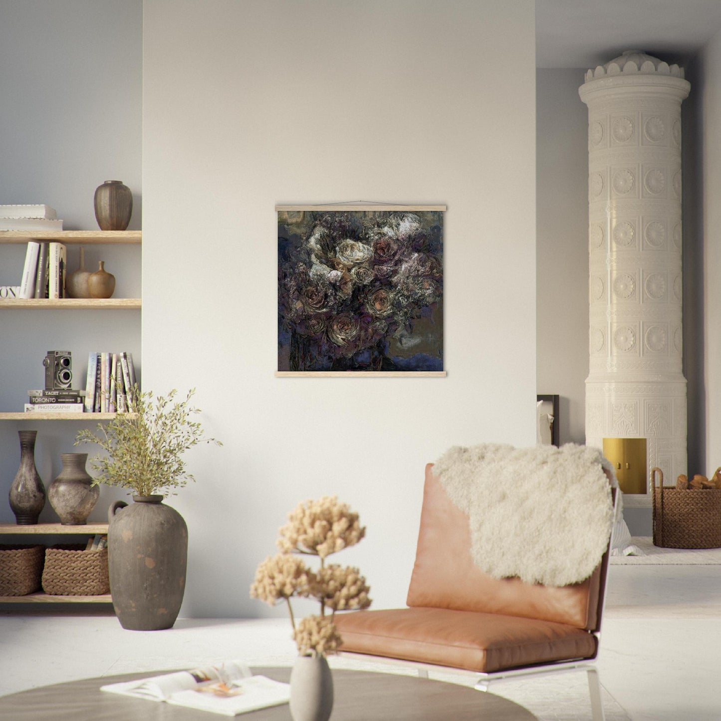 Flowers study 13, Museum-Quality Matte Paper Poster with Hanger