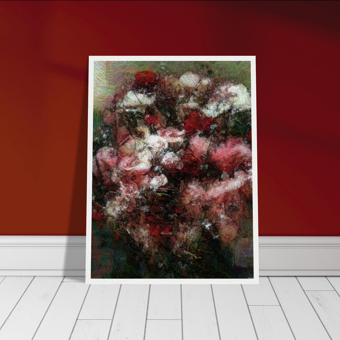 Flowers study 27, Museum-Quality Matte Paper Wooden Framed Poster