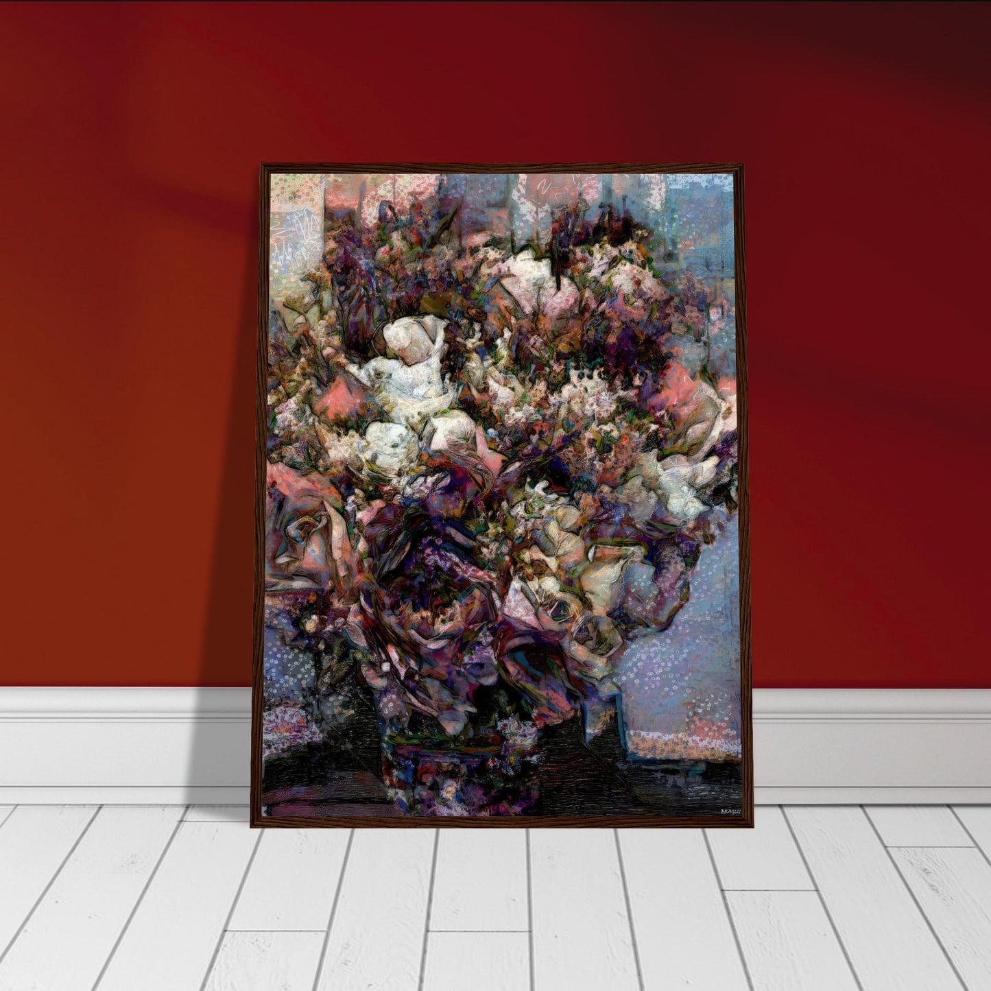Flowers study 28, Museum-Quality Matte Paper Wooden Framed Poster