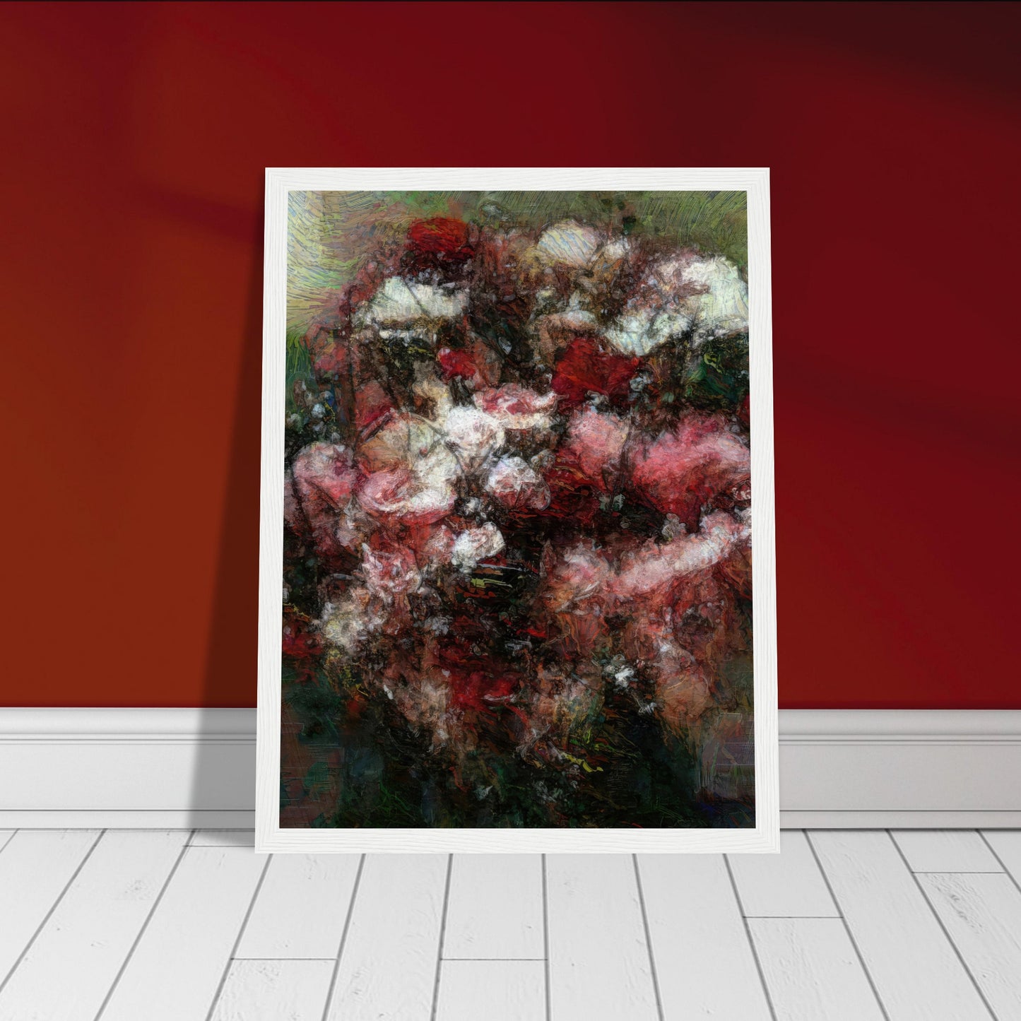Flowers study 27, Museum-Quality Matte Paper Wooden Framed Poster