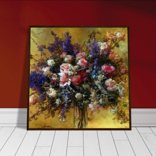 Flowers study 18, Museum-Quality Matte Paper Wooden Framed Poster