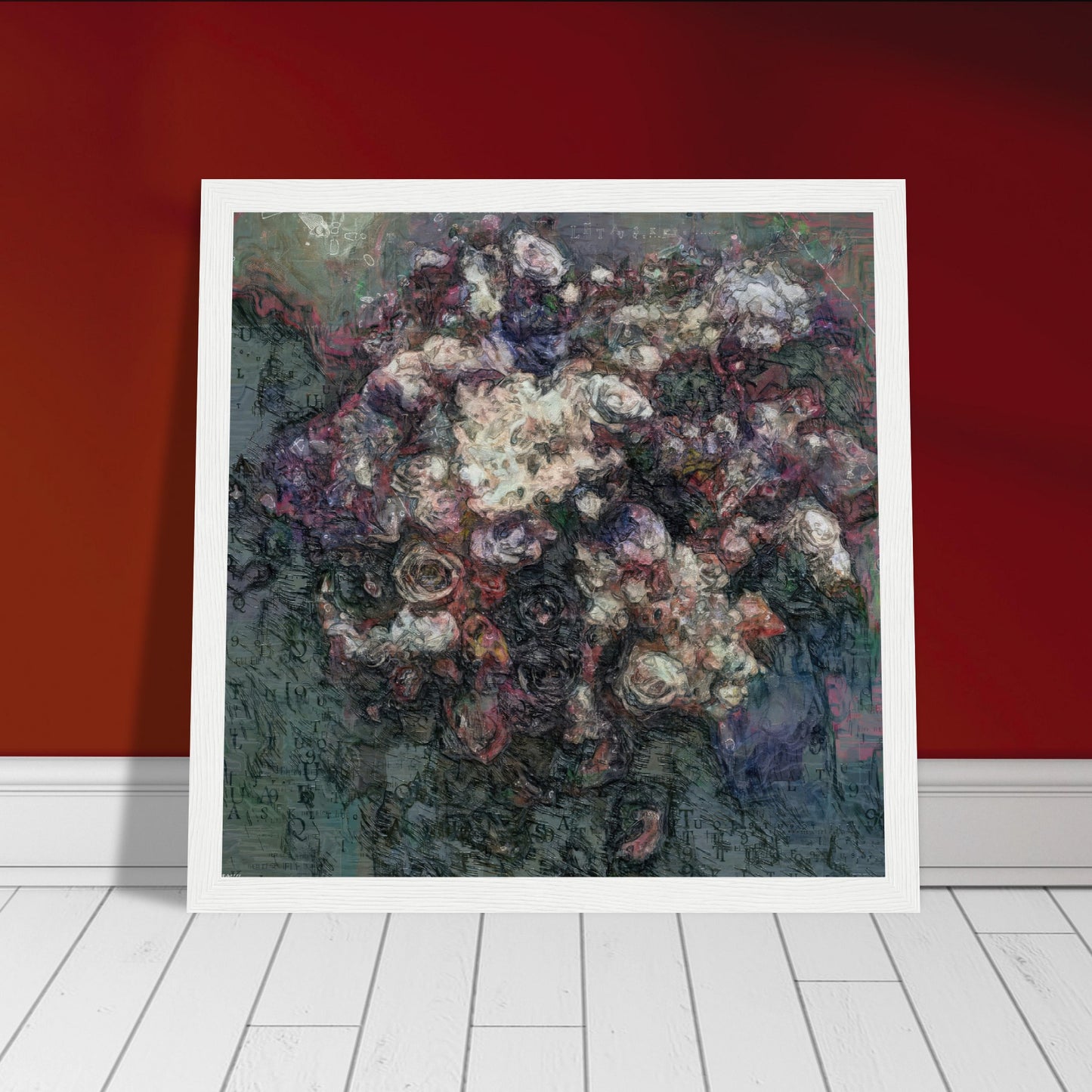 Flowers study 19, Museum-Quality Matte Paper Wooden Framed Poster