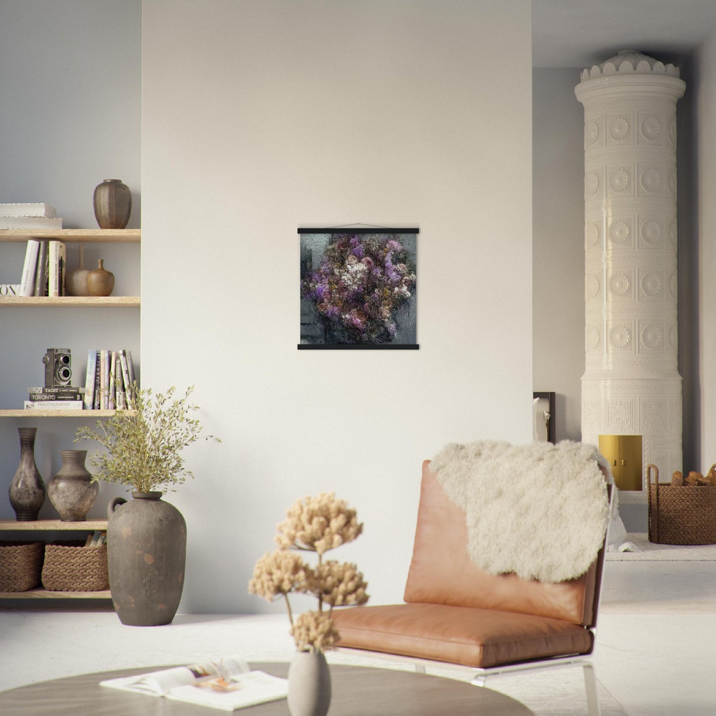 Flowers study 1, Museum-Quality Matte Paper Poster with Hanger