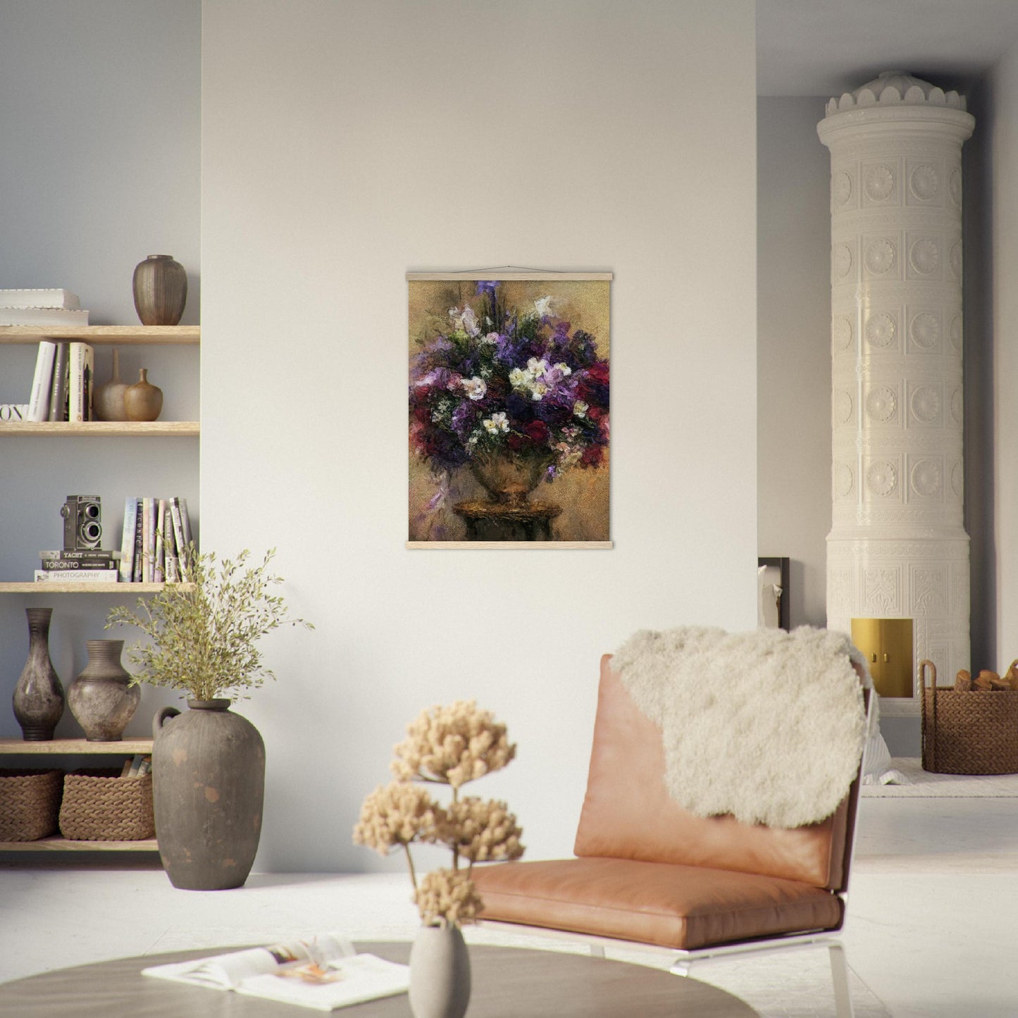 Flowers study 22, Museum-Quality Matte Paper Poster with Hanger