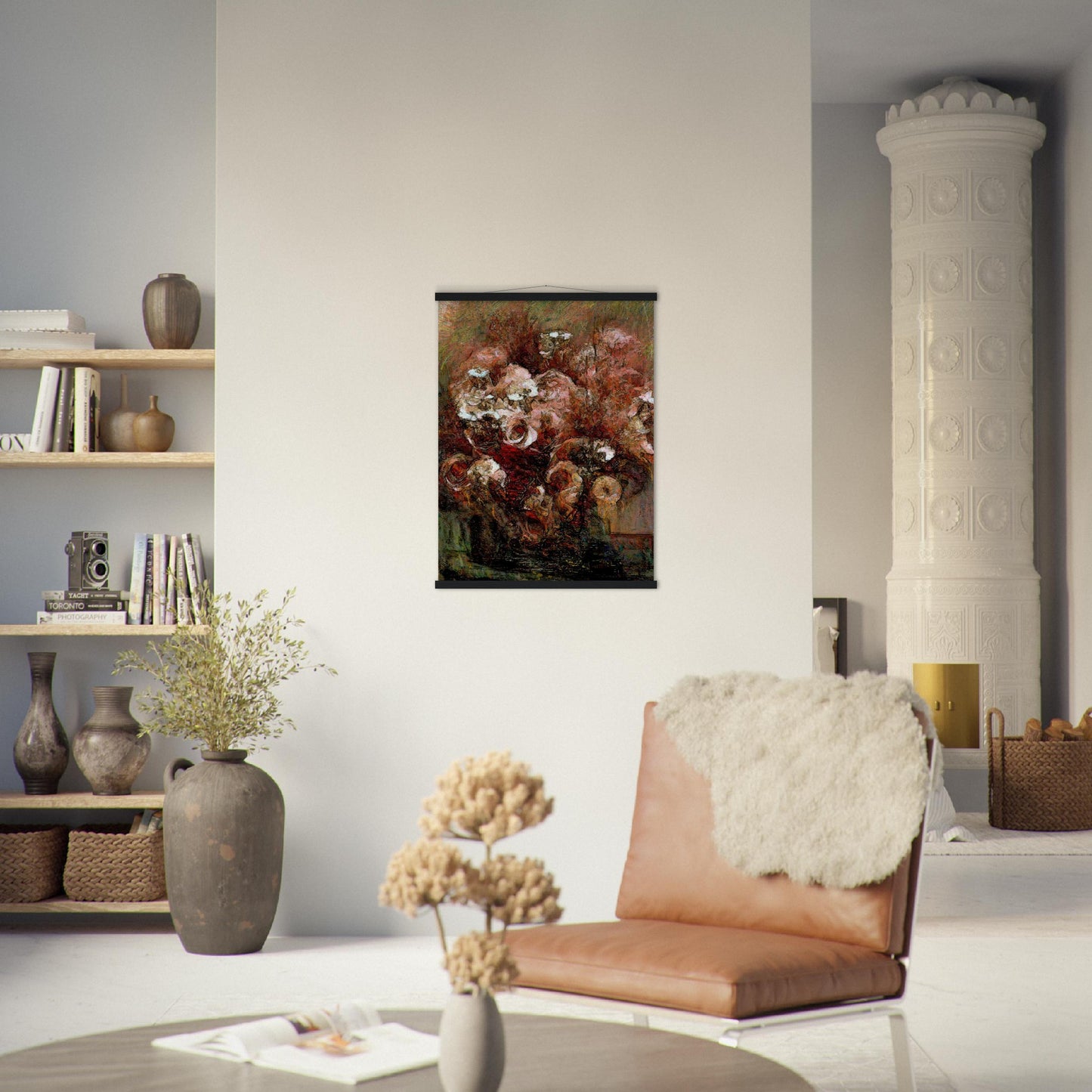 Flowers study 29, Museum-Quality Matte Paper Poster with Hanger