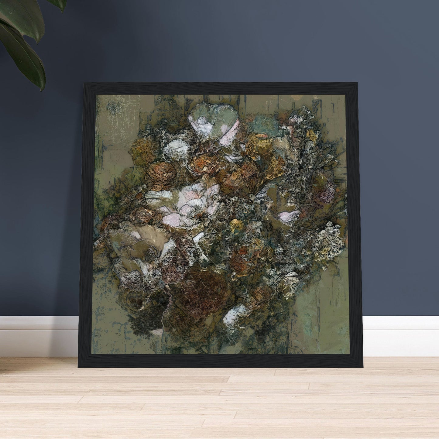 Flowers study 9, Museum-Quality Matte Paper Wooden Framed Poster