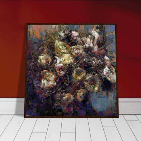 Flowers study 15, Museum-Quality Matte Paper Wooden Framed Poster