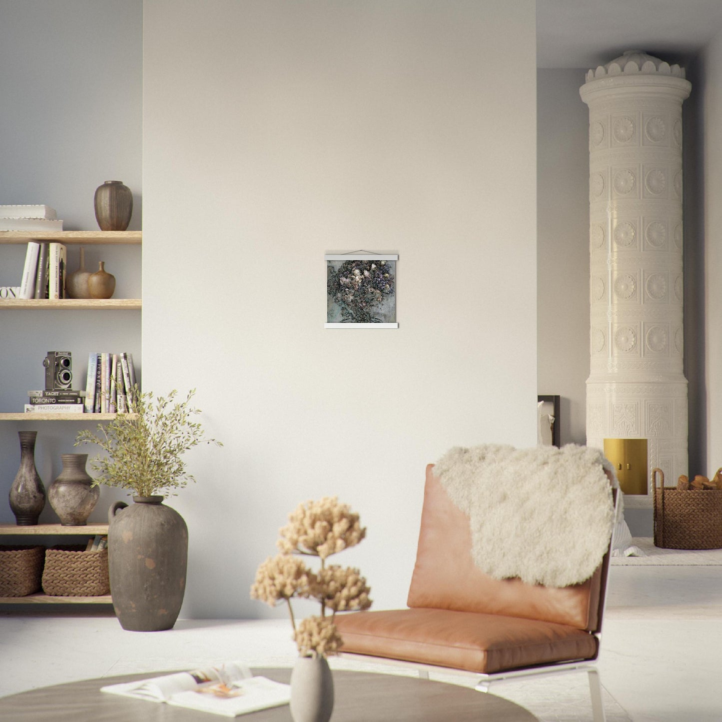 Flowers study 7, Museum-Quality Matte Paper Poster with Hanger