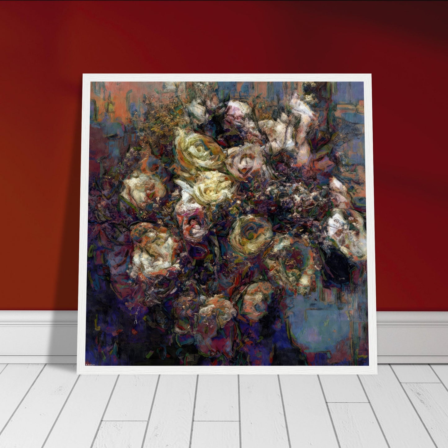 Flowers study 15, Museum-Quality Matte Paper Wooden Framed Poster