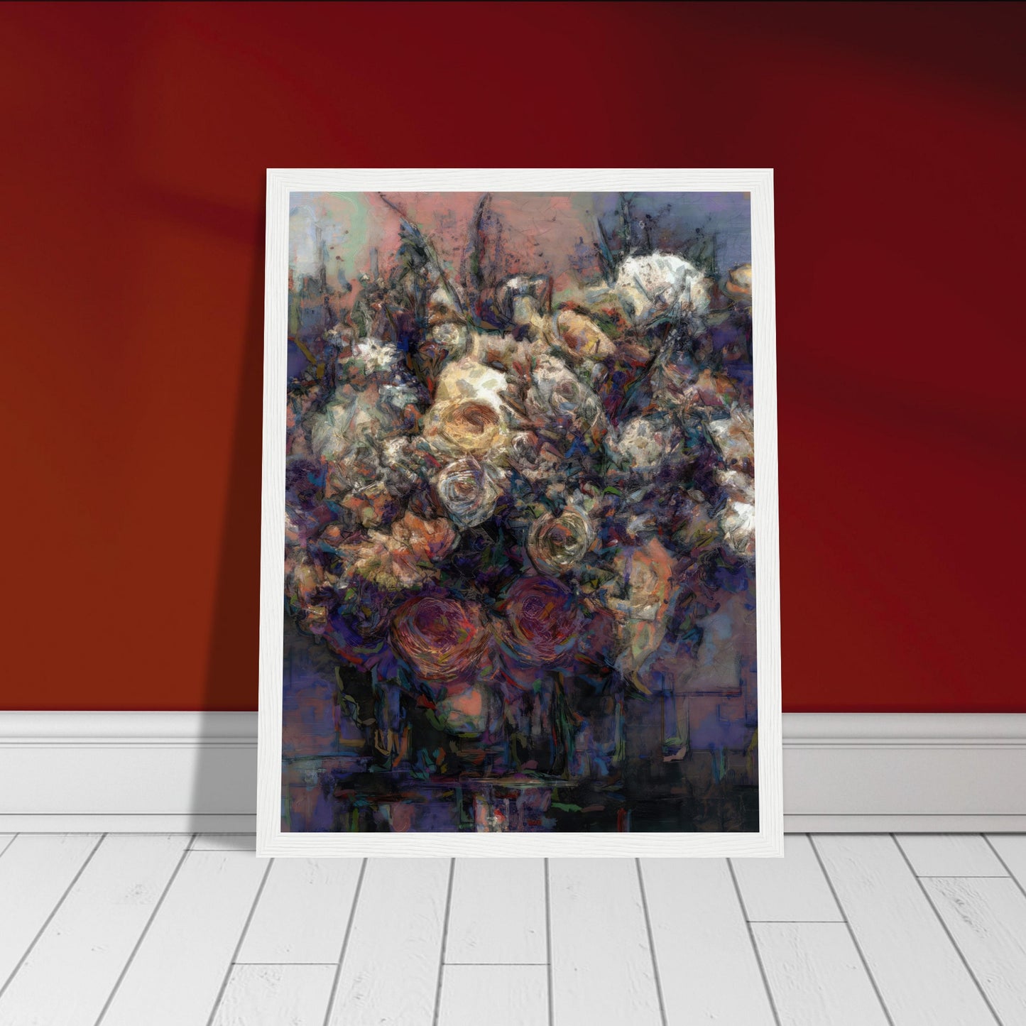 Flowers study 25, Museum-Quality Matte Paper Wooden Framed Poster