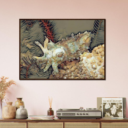 Squid, Museum-Quality Matte Paper Wooden Framed Poster