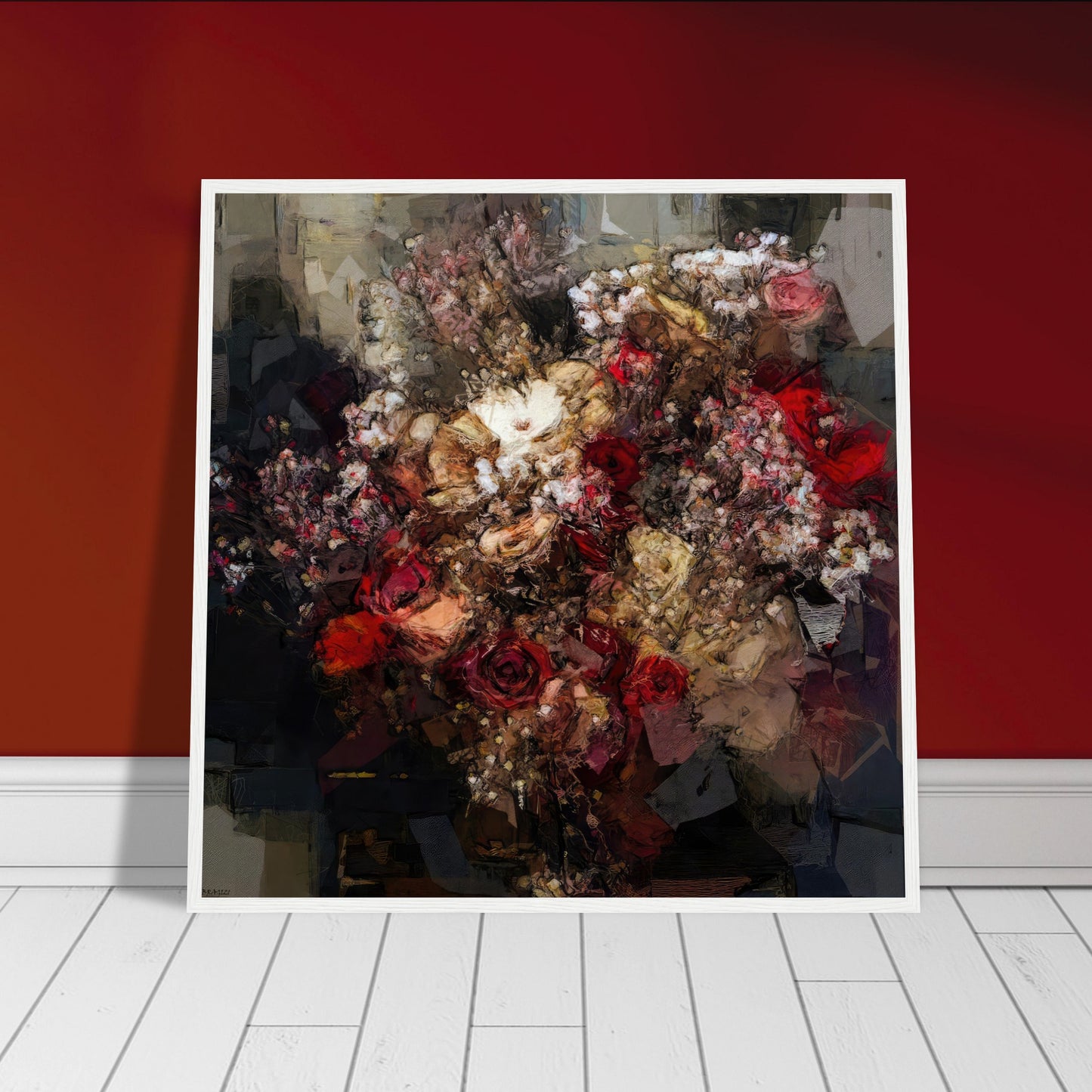 Flowers study 14, Museum-Quality Matte Paper Wooden Framed Poster