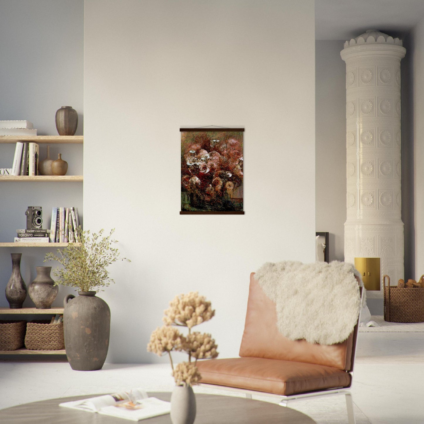 Flowers study 29, Museum-Quality Matte Paper Poster with Hanger