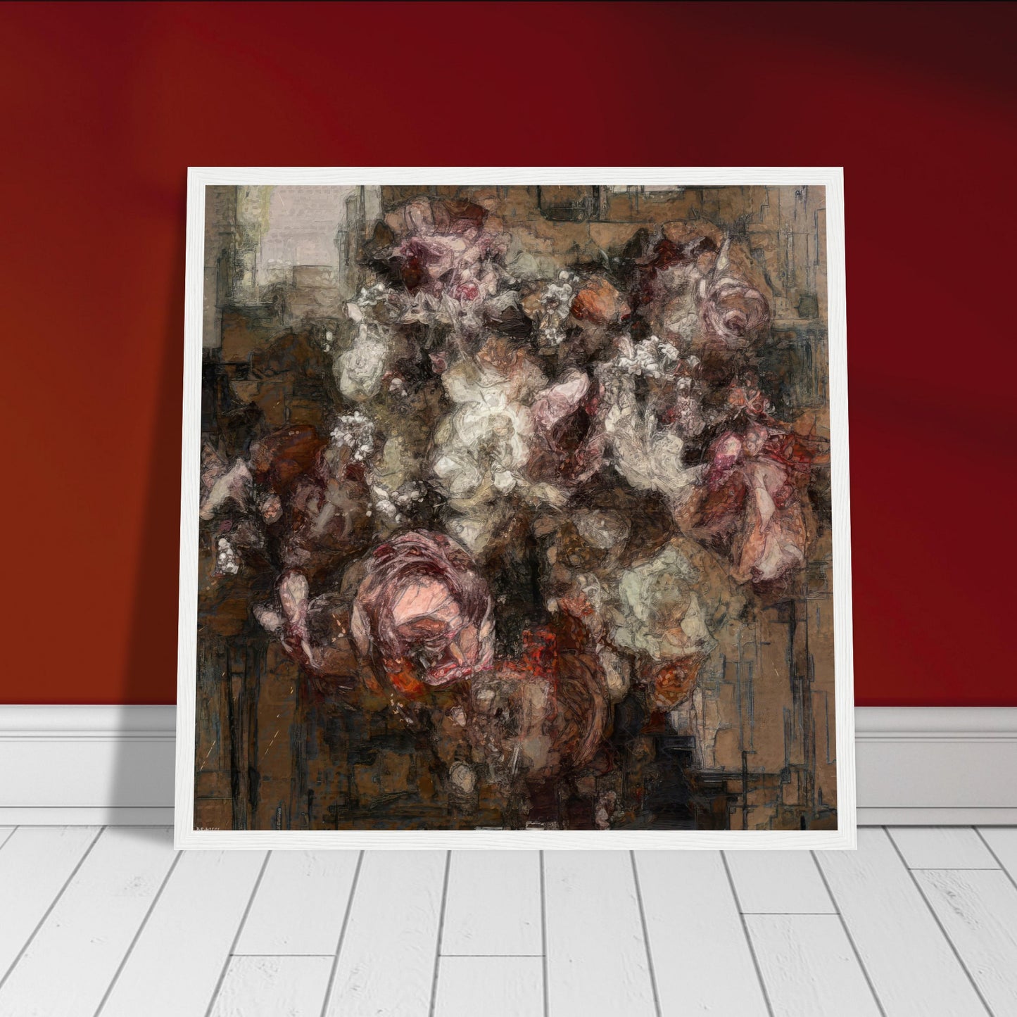 Flowers study 11, Museum-Quality Matte Paper Wooden Framed Poster