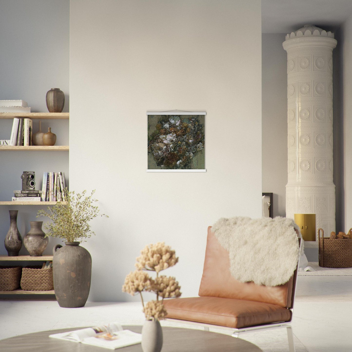 Flowers study 9, Museum-Quality Matte Paper Poster with Hanger