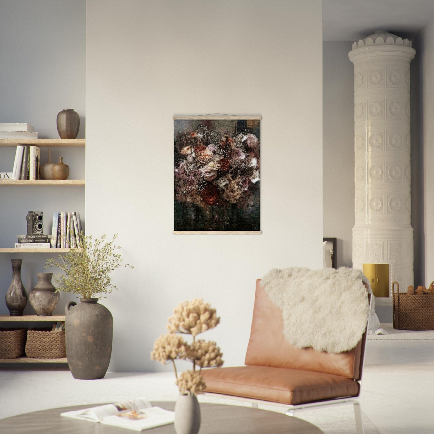 Flowers study 26, Museum-Quality Matte Paper Poster with Hanger