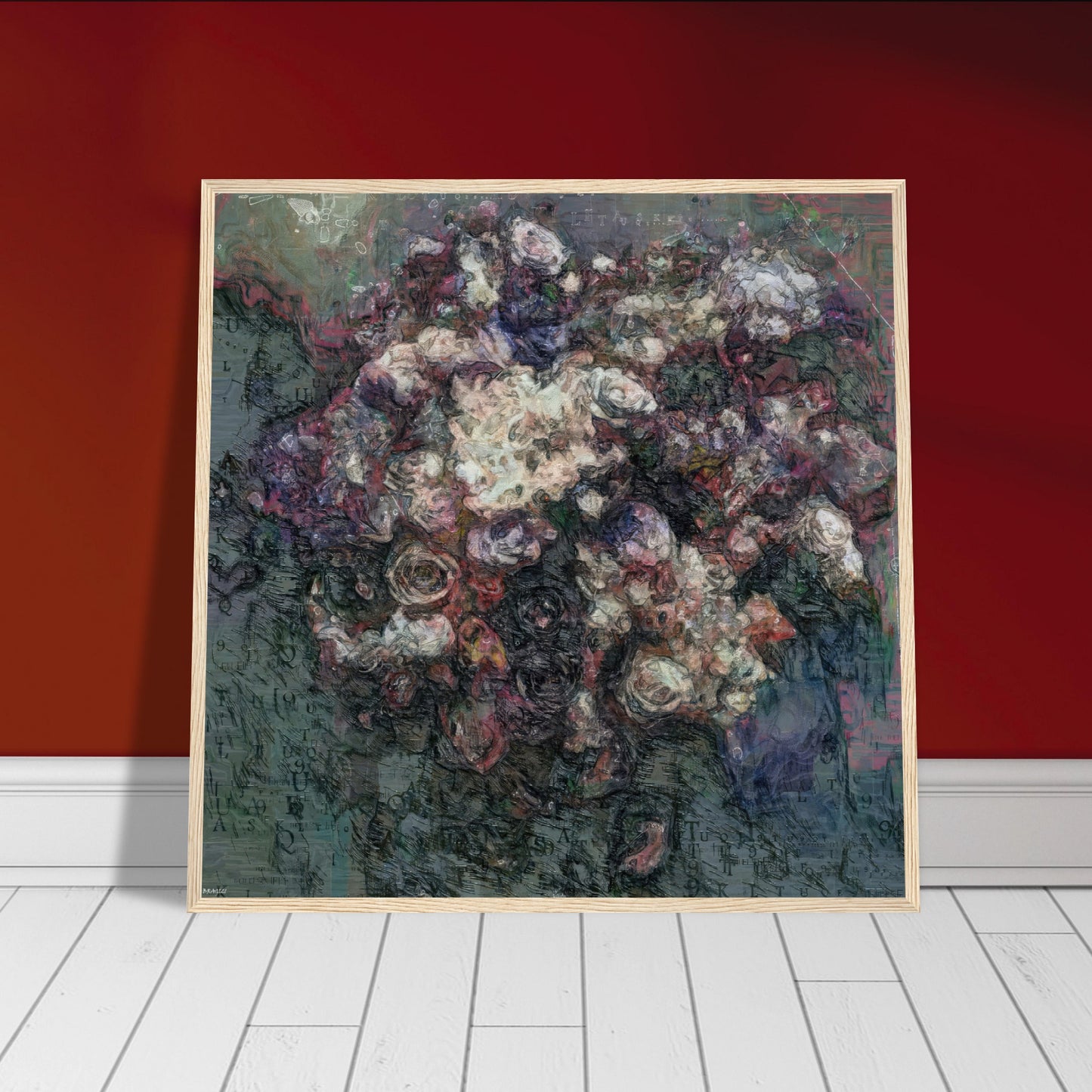 Flowers study 19, Museum-Quality Matte Paper Wooden Framed Poster