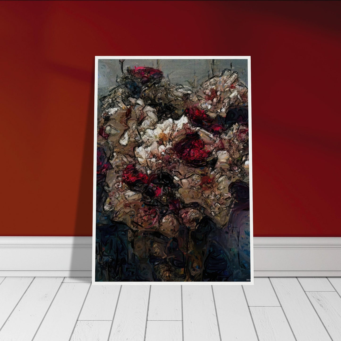 Flowers study 23, Museum-Quality Matte Paper Wooden Framed Poster