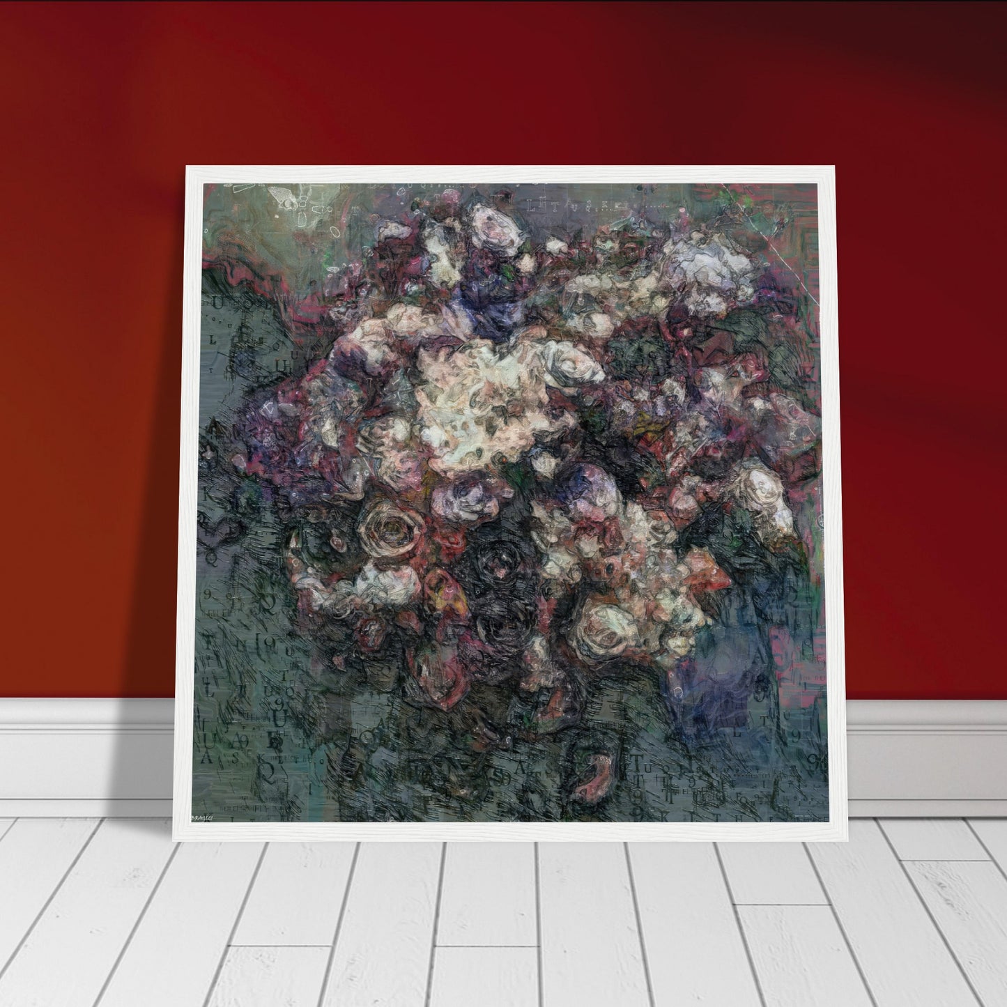 Flowers study 19, Museum-Quality Matte Paper Wooden Framed Poster