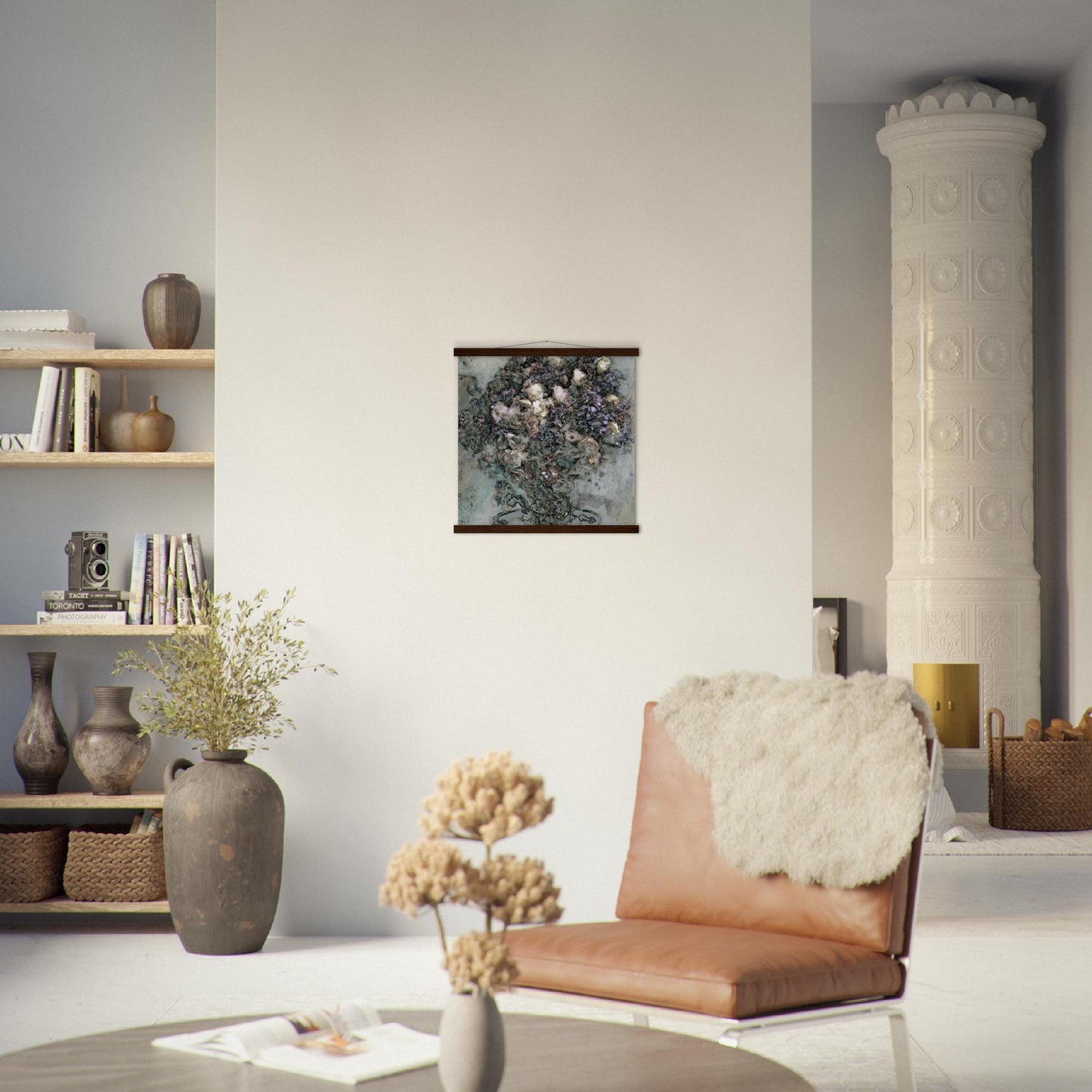 Flowers study 7, Museum-Quality Matte Paper Poster with Hanger