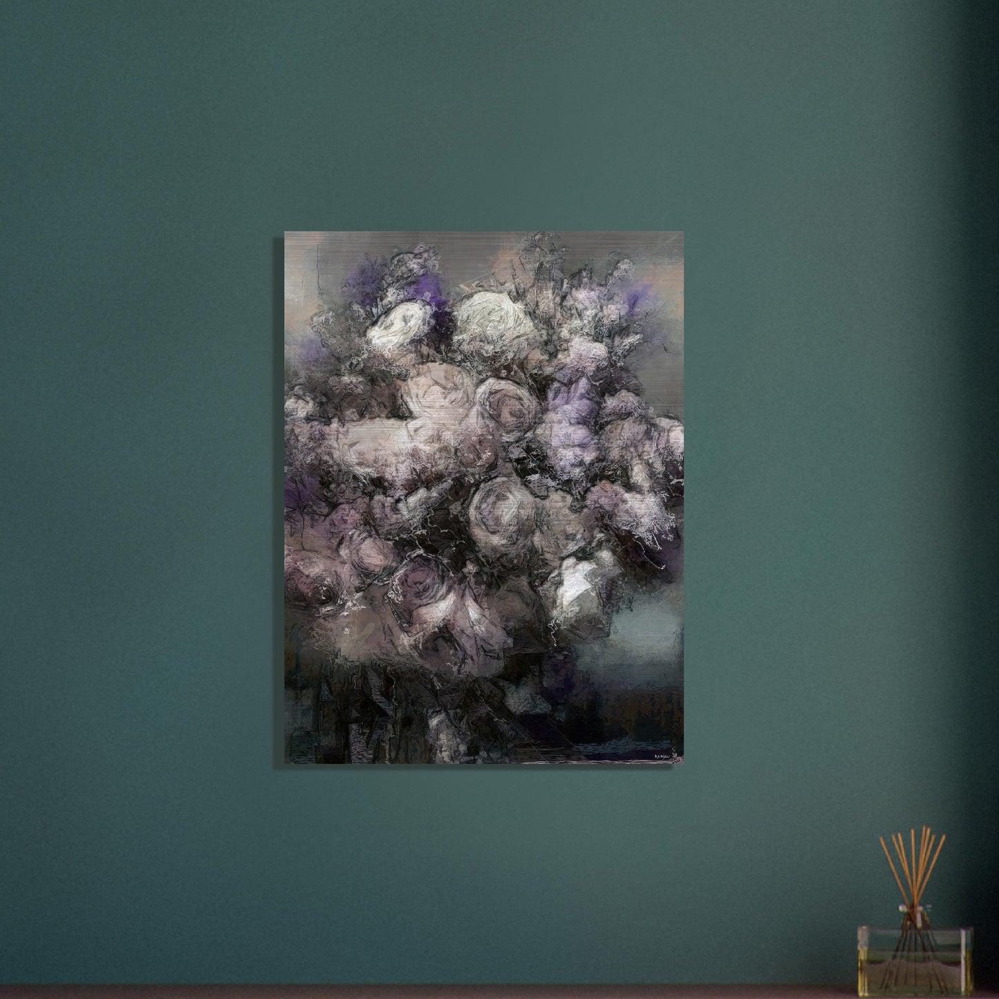 Flowers study 30, Brushed Aluminum Print