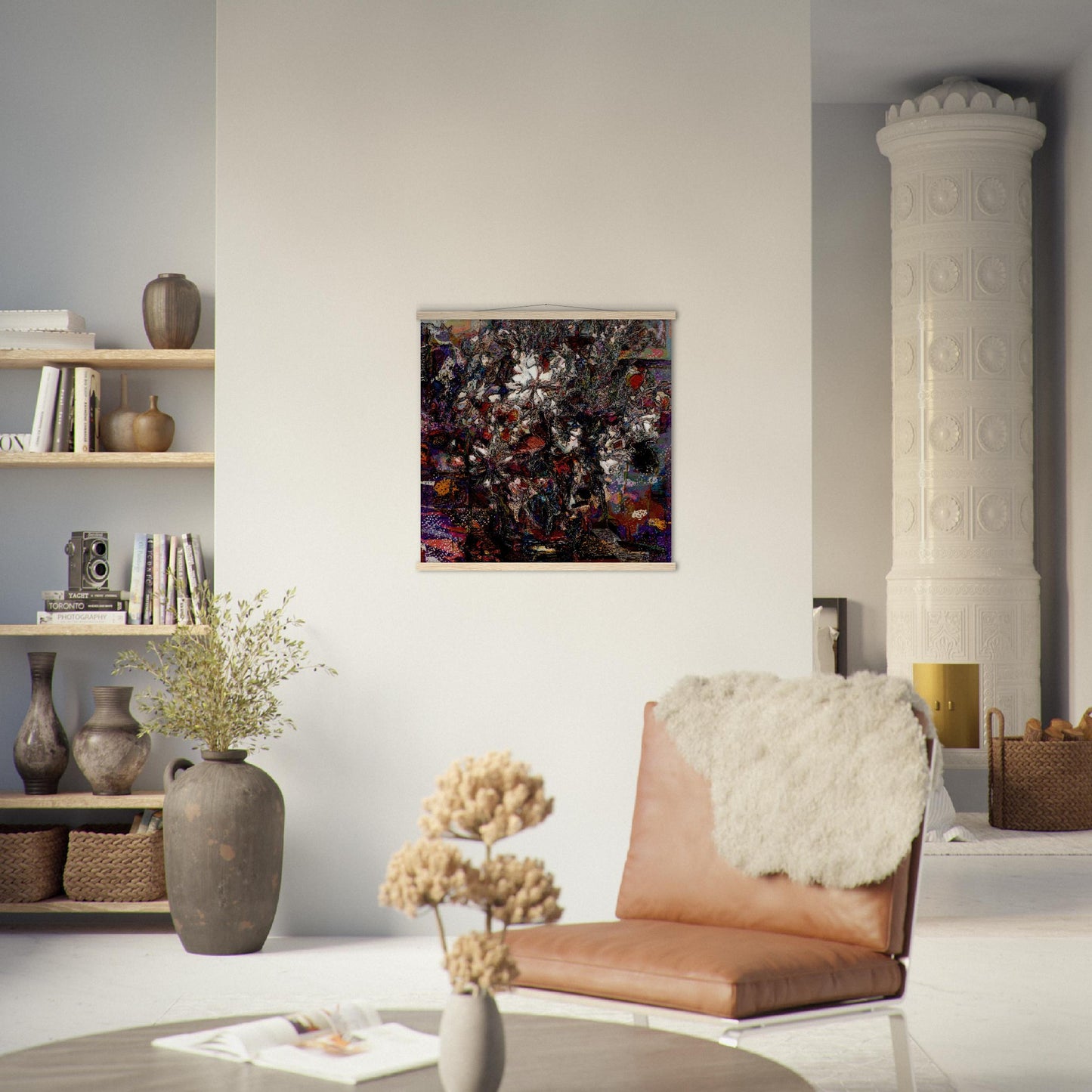 Flowers study 4, Museum-Quality Matte Paper Poster with Hanger