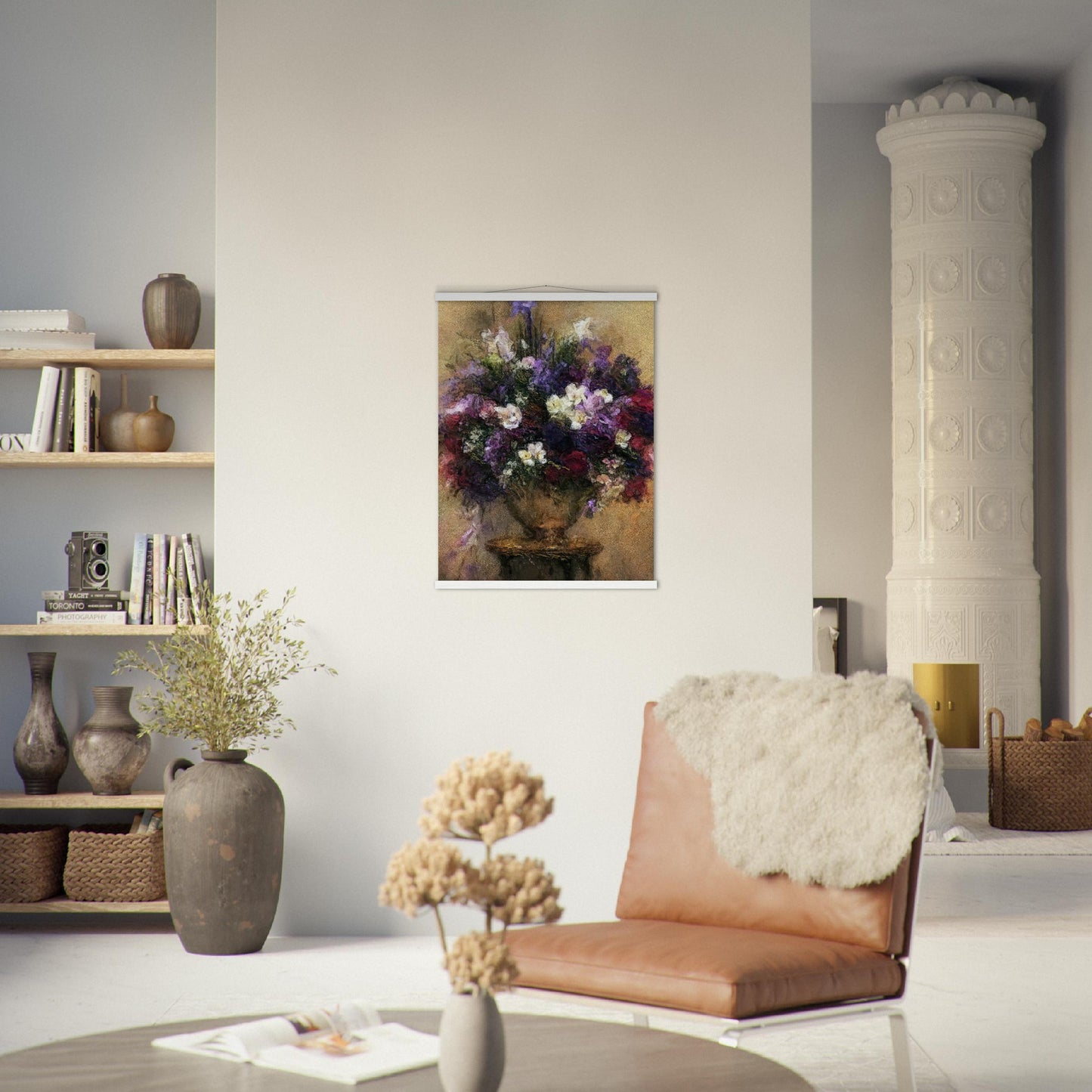 Flowers study 22, Museum-Quality Matte Paper Poster with Hanger